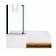 JACOB DELAFON - Pack baignoire bain douche 160 x 90  Neo version gauche + pare bain noir mat + tablier de baignoire en niche - vignette