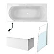 JACOB DELAFON - Baignoire droite 170 X 75 Elise acrylique + pare bain volet droite + tablier en angle + vidage - vignette