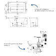 VILLEROY ET BOCH - Baignoire droite 150 x 70 Architectura + Vidage de baignoire noir - vignette
