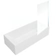 VITRA - Baignoire rectangulaire VitrA Neon 170x75cm + Pare bain droit AURYS Mist 1 chromé profilé droite + vidage chromé - vignette