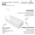 VITRA - Baignoire rectangulaire VitrA Neon 170x75cm + Pare bain droit AURYS Mist 1 chromé profilé droite + vidage chromé - vignette