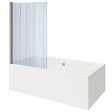 VITRA - Baignoire rectangulaire VitrA Neon 180x80cm + Pare bain gauche AURYS Raywall chromé profilé gauche + vidage chromé - vignette