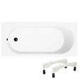 VILLEROY ET BOCH - Baignoire droite 170 x 70 O.Novo + Pieds + Vidage noir - vignette
