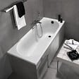 VILLEROY ET BOCH - Baignoire droite 170 x 70 O.Novo + Pieds + Vidage noir - vignette