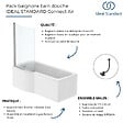 IDEAL STANDARD - Pack baignoire bain douche 170 x 80 cm gauche Connect Air + tablier + pare bain fixe + vidage Chromé - vignette