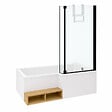 JACOB DELAFON - Pack baignoire bain douche 170 x 90 Neo version droite + pare bain noir mat + tablier de baignoire en angle - vignette