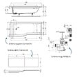 IDEAL STANDARD - Baignoire bain douche 170 x 80 cm gauche Connect Air + tablier + vidage Doré - vignette