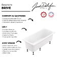 JACOB DELAFON - Baignoire droite 170 X 75 Brive avec vidage blanc - vignette
