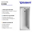 DURAVIT - Baignoire droite 150 X 75 D-Code acrylique + vidage chromé - vignette