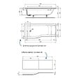 IDEAL STANDARD - Baignoire bain douche 170 x 80 cm gauche Connect Air + tablier - vignette