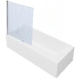 VITRA - Baignoire rectangulaire VitrA Neon 170x75cm + Pare bain gauche AURYS Raywall chromé profilé gauche + vidage chromé - vignette