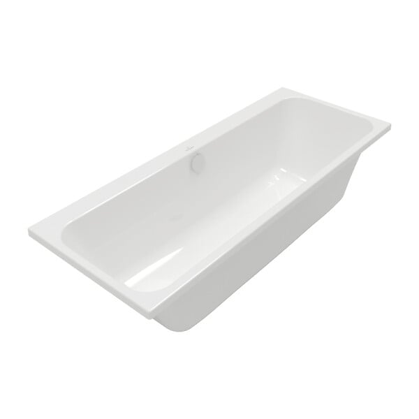 VILLEROY ET BOCH - Baignoire droite 170 x 75 Architectura + Pieds + Vidage de baignoire chromé - large