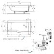 IDEAL STANDARD - Baignoire bain douche 150 x 80 cm droite Connect Air + vidage Blanc - vignette