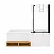 JACOB DELAFON - Pack baignoire bain douche 160 x 90  Neo version droite + pare bain noir mat + tablier de baignoire en niche - vignette