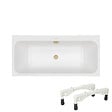 VILLEROY ET BOCH - Baignoire droite 150 x 70 Architectura + Pieds + Vidage de baignoire doré - vignette
