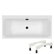 VILLEROY ET BOCH - Baignoire droite 180 x 80 Architectura + Pieds + Vidage de baignoire noir - vignette