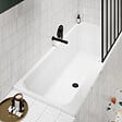 VILLEROY ET BOCH - Baignoire droite 170 x 70 Architectura + Vidage de baignoire noir - vignette