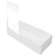 VITRA - Baignoire rectangulaire VitrA Neon 170x75cm + Pare bain gauche AURYS Mist 1 chromé profilé gauche + vidage chromé - vignette