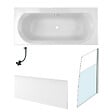 JACOB DELAFON - Baignoire droite 170 X 75 Elise acrylique + pare bain volet droite + tablier en niche + vidage - vignette