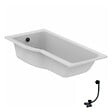 IDEAL STANDARD - Baignoire bain douche 170 x 80 cm gauche Connect Air + vidage Noir mat - vignette