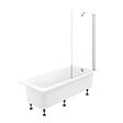 JACOB DELAFON - Pack baignoire droite 170 X 75 Brive + pare bain avec vidage chromé - vignette
