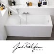 JACOB DELAFON - Pack baignoire droite 170 X 75 Brive + pare bain avec vidage chromé - vignette