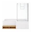JACOB DELAFON - Pack baignoire bain douche 170 x 90 Neo version droite + pare bain chromé + tablier en niche - vignette