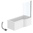 IDEAL STANDARD - Pack baignoire bain douche 170 x 80 cm droite Connect Air + tablier + pare bain fixe + vidage Blanc - vignette
