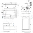 IDEAL STANDARD - Pack baignoire bain douche 170 x 80 cm droite Connect Air + tablier + pare bain fixe + vidage Blanc - vignette