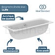 IDEAL STANDARD - Baignoire droite 190 x 90 i.life Duo - vignette