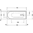 DURAVIT - Baignoire droite 170 X 70 D-Neo + vidage chromé - vignette