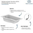 IDEAL STANDARD - Baignoire bain douche 150 x 80 cm droite Connect Air + vidage Doré - vignette