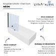 VITRA - Baignoire rectangulaire VitrA Neon 170x75cm + Pare bain droit AURYS Raywall noir mat profilé droite + vidage noir mat - vignette