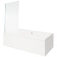 VITRA - Baignoire rectangulaire VitrA Neon 180x80cm + Pare bain gauche AURYS Mist 1 chromé profilé gauche + vidage chromé - vignette