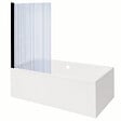 VITRA - Baignoire rectangulaire VitrA Neon 180x80cm + Pare bain gauche AURYS Raywall noir mat profilé gauche - vignette