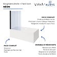 VITRA - Baignoire rectangulaire VitrA Neon 180x80cm + Pare bain gauche AURYS Raywall noir mat profilé gauche - vignette