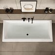 VITRA - Baignoire droite rectangulaire 180x80cm avec pieds Neon blanc + Vidage volet et clapet Noir mat/Black Touch - vignette
