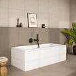 VITRA - Baignoire droite rectangulaire 170x75cm avec pieds Neon blanc + Vidage volet et clapet Noir mat/Black Touch - vignette