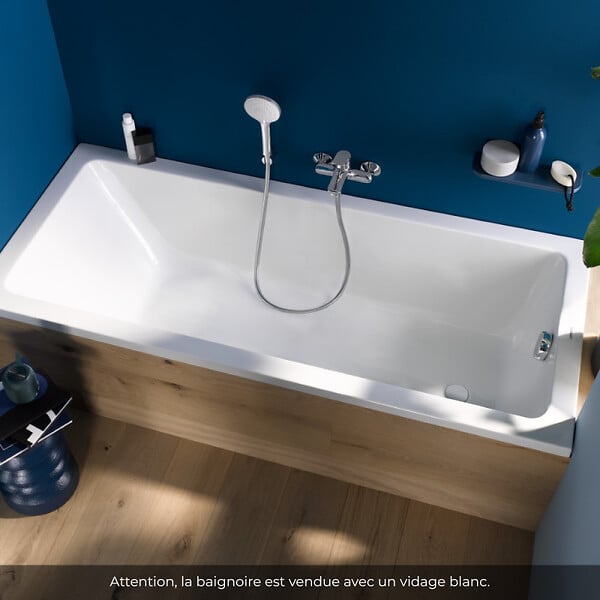 DURAVIT - Baignoire droite 150 X 70 Duravit No.1 + vidage blanc - large