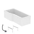 IDEAL STANDARD - Baignoire bain douche 170 x 80 cm gauche Connect Air + tablier + pieds + vidage Blanc - vignette