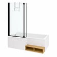 JACOB DELAFON - Pack baignoire bain douche 180 x 90 Neo version gauche + pare bain noir mat + tablier de baignoire en angle - vignette