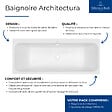 VILLEROY ET BOCH - Baignoire droite 150 x 70 Architectura + Vidage de baignoire blanc - vignette