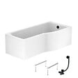 IDEAL STANDARD - Baignoire bain douche 170 x 80 cm droite Connect Air + tablier + pieds + vidage Noir mat - vignette