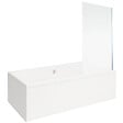 VITRA - Baignoire rectangulaire VitrA Neon 180x80cm + Pare bain droit AURYS Mist 1 chromé profilé droite + vidage chromé - vignette