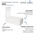 VITRA - Baignoire rectangulaire VitrA Neon 180x80cm + Pare bain droit AURYS Mist 1 chromé profilé droite + vidage chromé - vignette