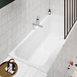 VILLEROY ET BOCH - Baignoire droite 170 x 75 Architectura + Pieds + Vidage de baignoire blanc - vignette