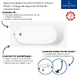 VILLEROY ET BOCH - Baignoire droite 170 x 75 O.Novo + Pieds + Vidage chromé - vignette