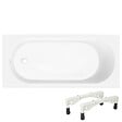 VILLEROY ET BOCH - Baignoire droite 170 x 70 O.Novo + Pieds + Vidage blanc - vignette