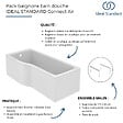 IDEAL STANDARD - Baignoire bain douche 170 x 80 cm gauche Connect Air + tablier + pieds - vignette