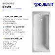 DURAVIT - Baignoire droite 160 X 70 D-Code acrylique + vidage blanc - vignette